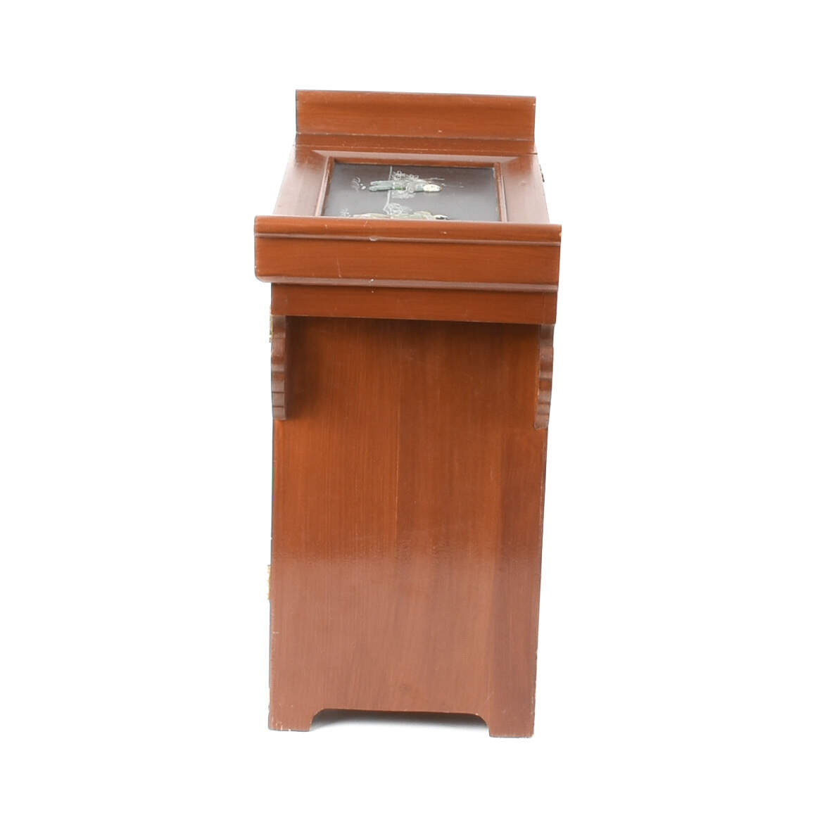 Asian Wooden Jewelry Box with Celluloid Figures-4