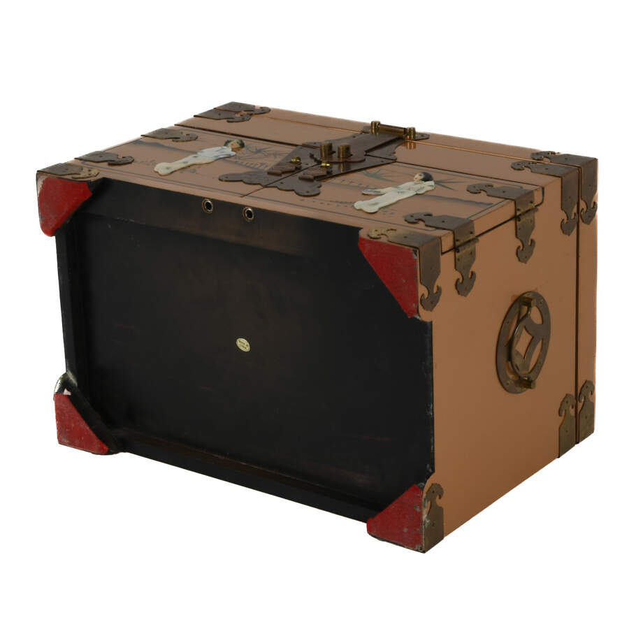 Chinese Gold Lacquer Jewelry Box-15