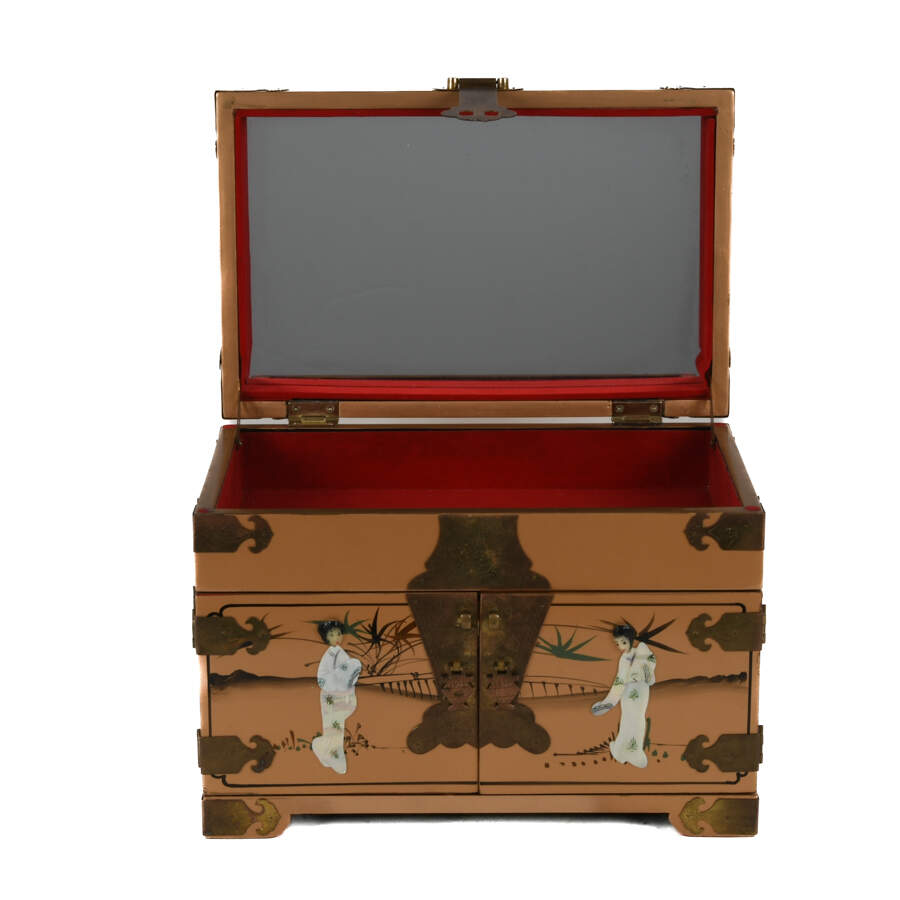 Chinese Gold Lacquer Jewelry Box-7