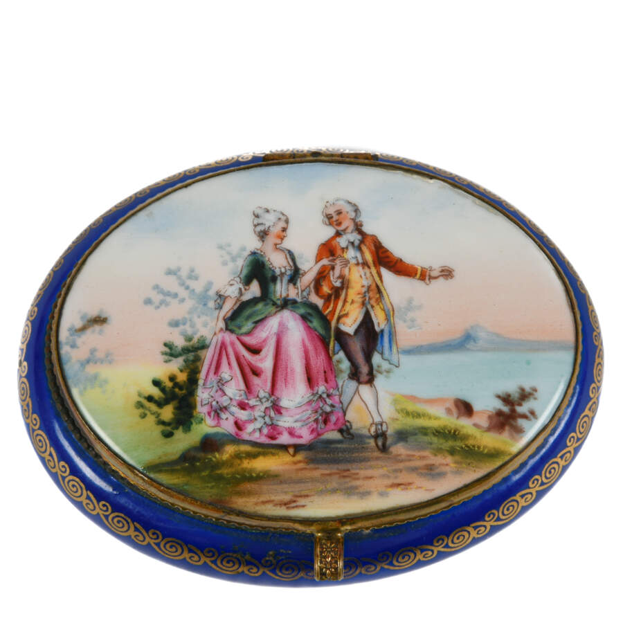 Antique Pair of Hand-Painted Dresser Boxes-5