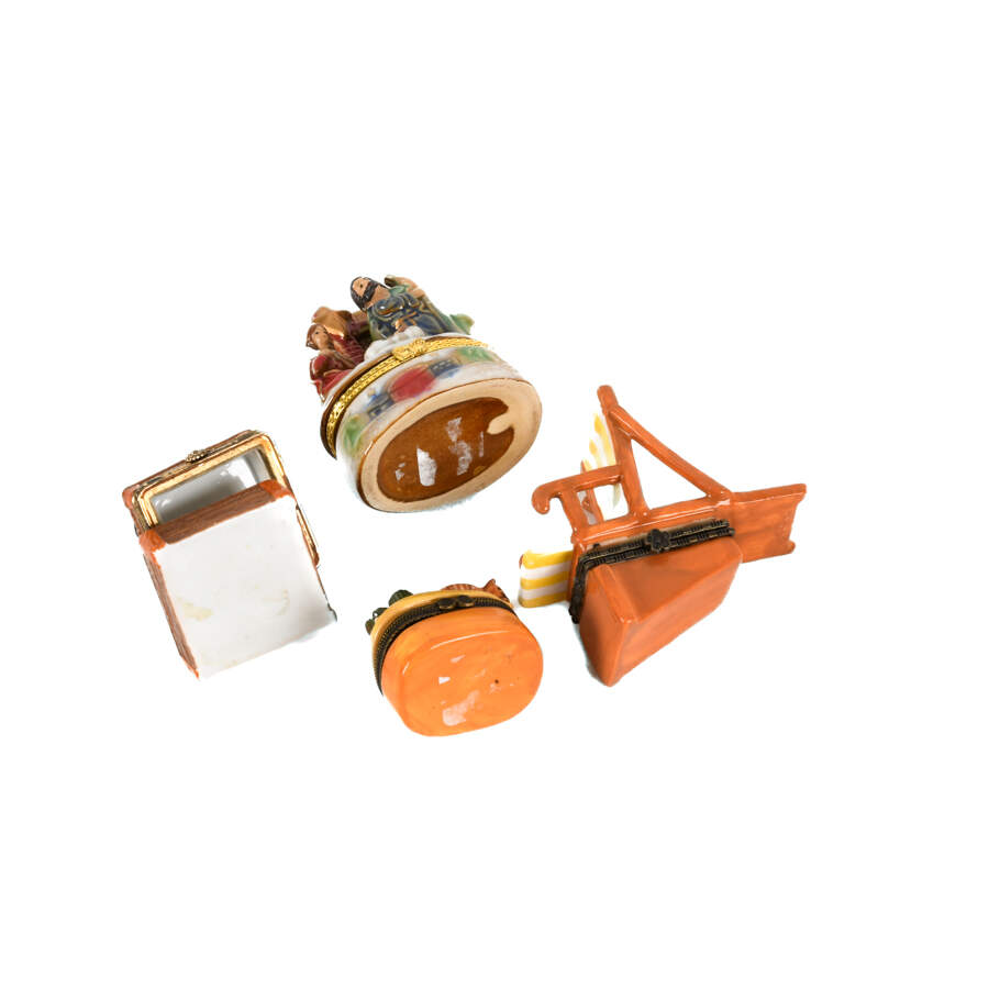 Group of 4 Dresser Boxes, Manger, Cactus, Beach Chair, Dalmation Dogs-6