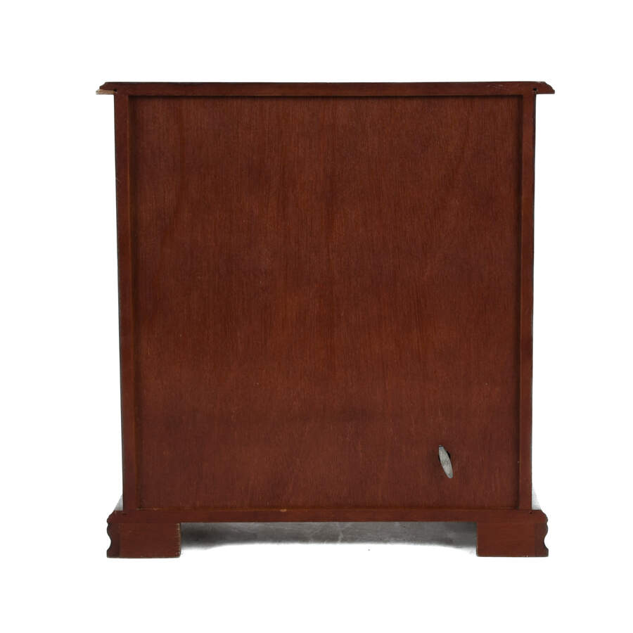 Mahogany Glass Front Footed Jewelry Cabinet-4