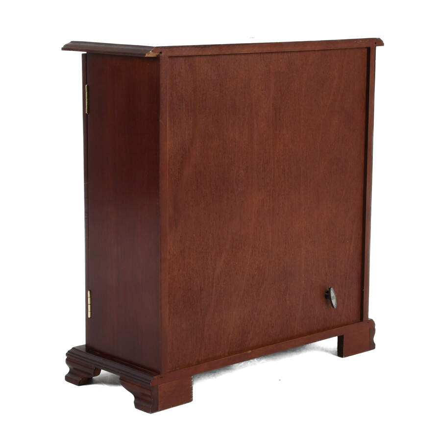 Mahogany Glass Front Footed Jewelry Cabinet-3