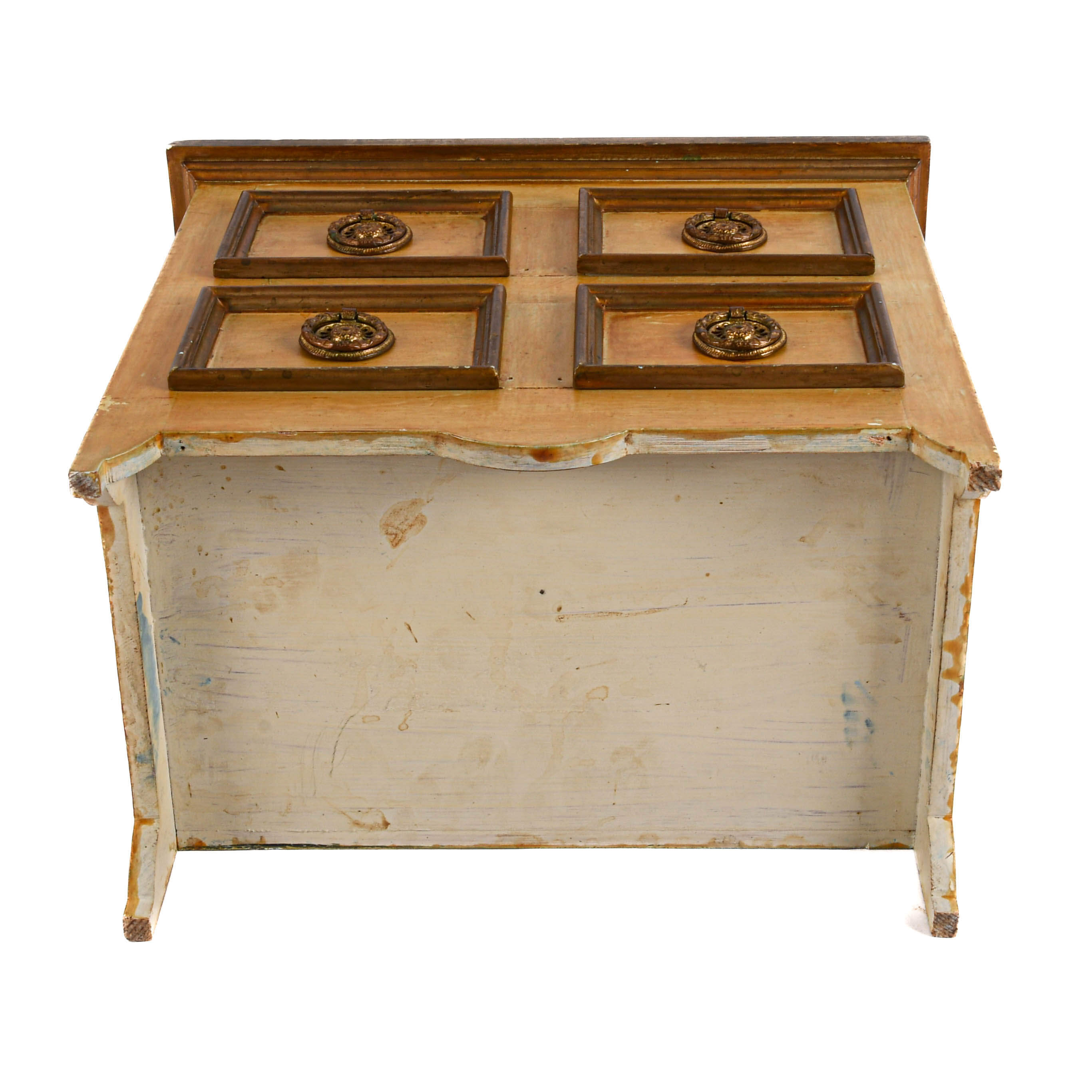 Bench Made Wood and Hand-Decorated Tabletop Storage Cabinet-7
