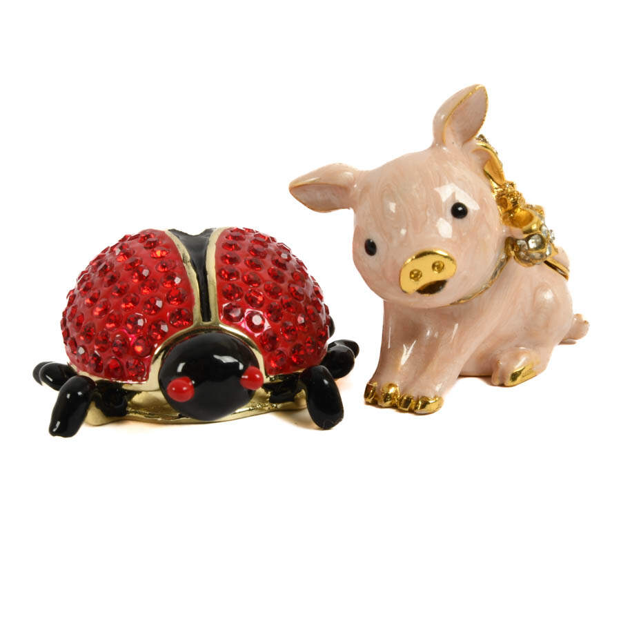 Grouping of Four Figural Jeweled Boxes-4