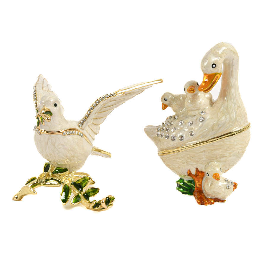 Grouping of Four Figural Jeweled Boxes-3