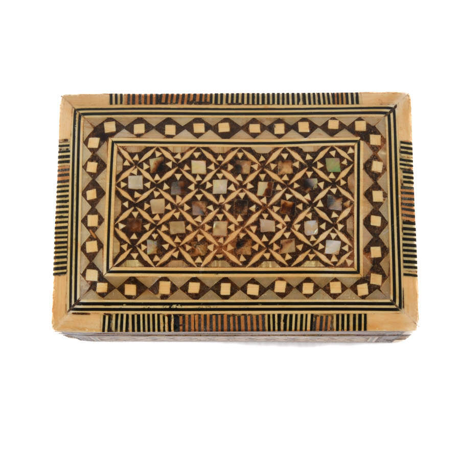 Group of Three Marquetry and Inlaid Trinket Boxes-6