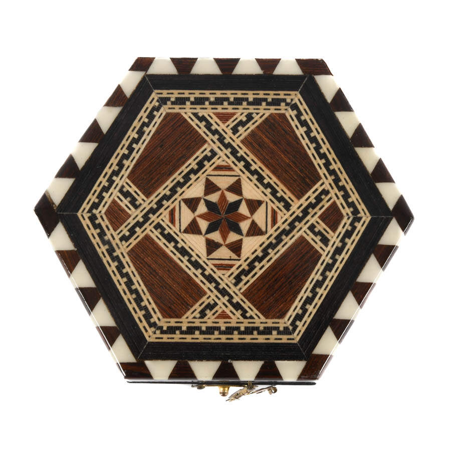Group of Three Marquetry and Inlaid Trinket Boxes-5