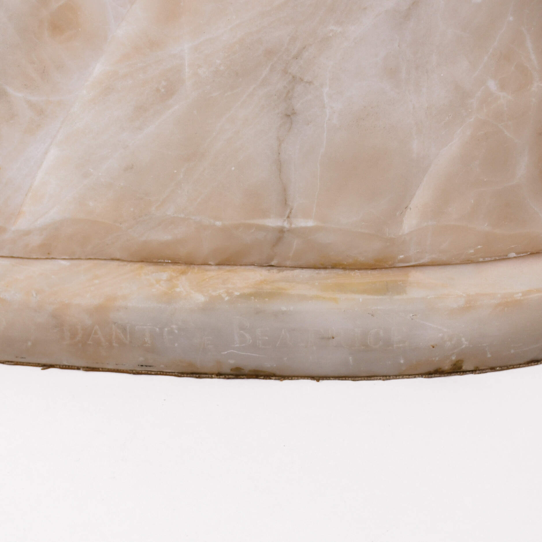 Alabaster Dante and Beatrice Profile Bust-5