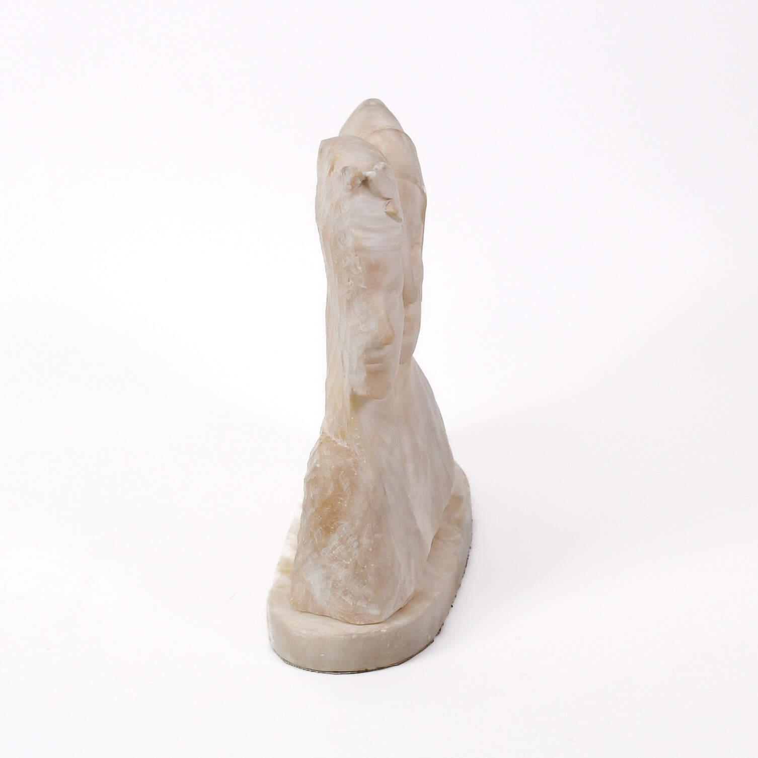Alabaster Dante and Beatrice Profile Bust-2