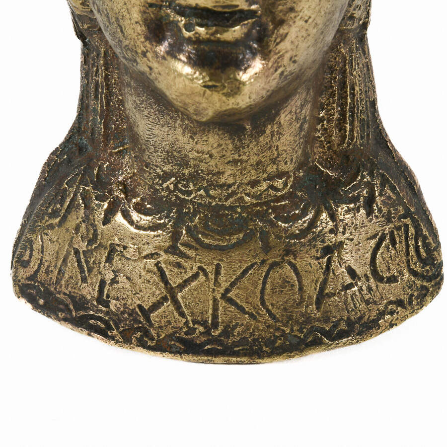 Brass Sculpture Woman's Head-6