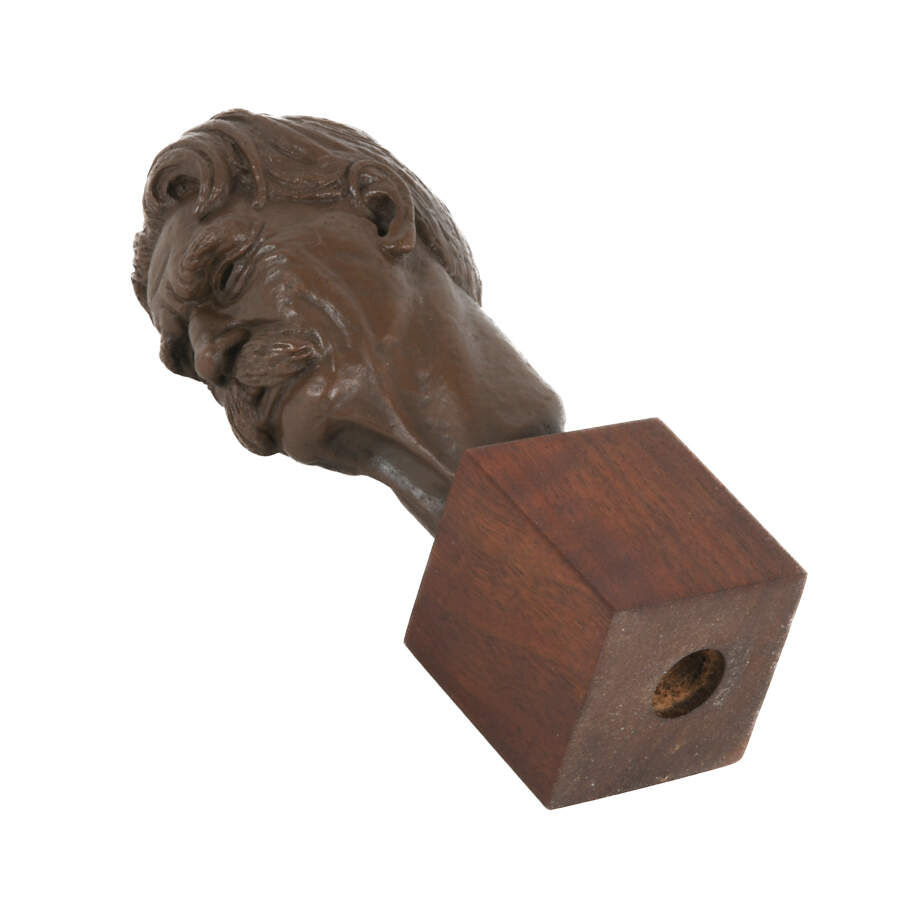 Albert Schweitzer Mini Bust on Wood Base After Leo Cherne-8