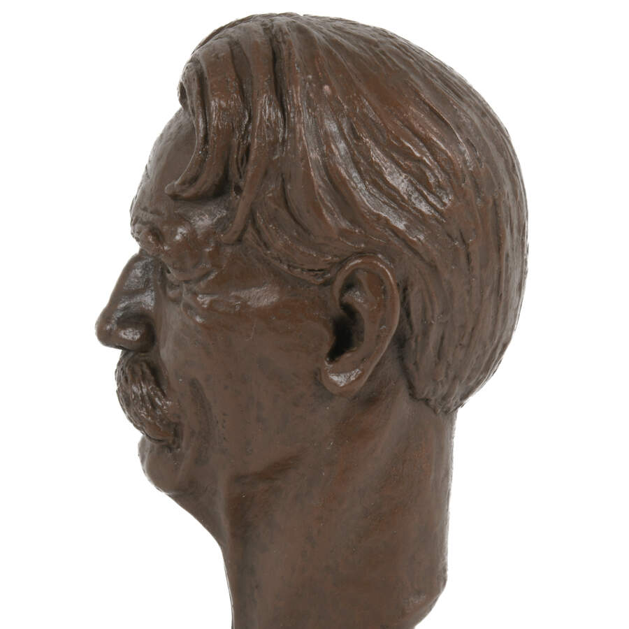 Albert Schweitzer Mini Bust on Wood Base After Leo Cherne-7