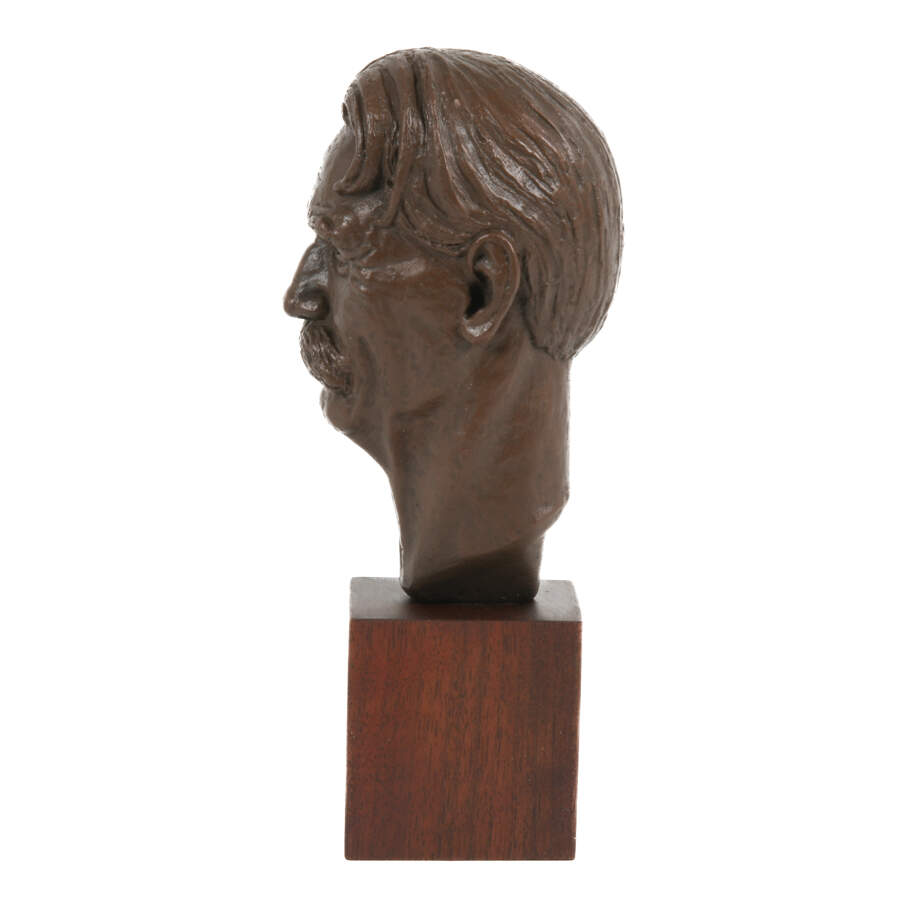 Albert Schweitzer Mini Bust on Wood Base After Leo Cherne-2