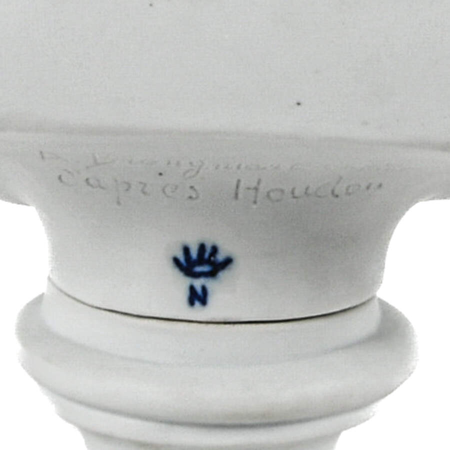 Signed Bisque Capodimonte Bust-4