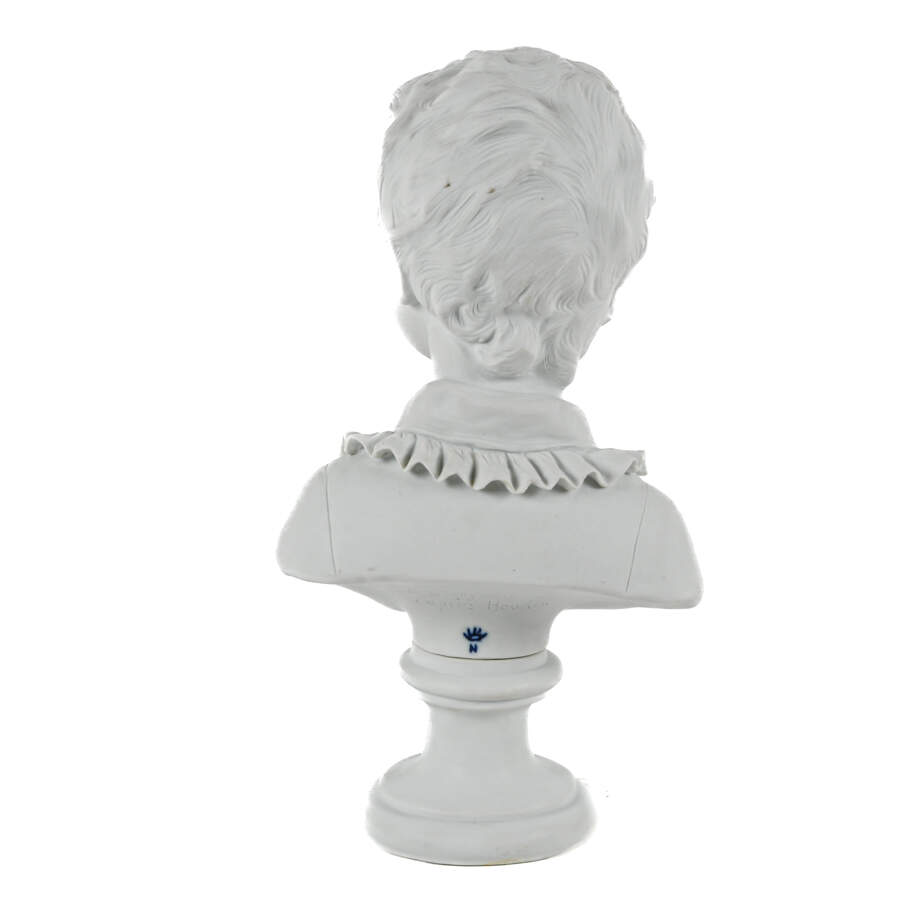 Signed Bisque Capodimonte Bust-3