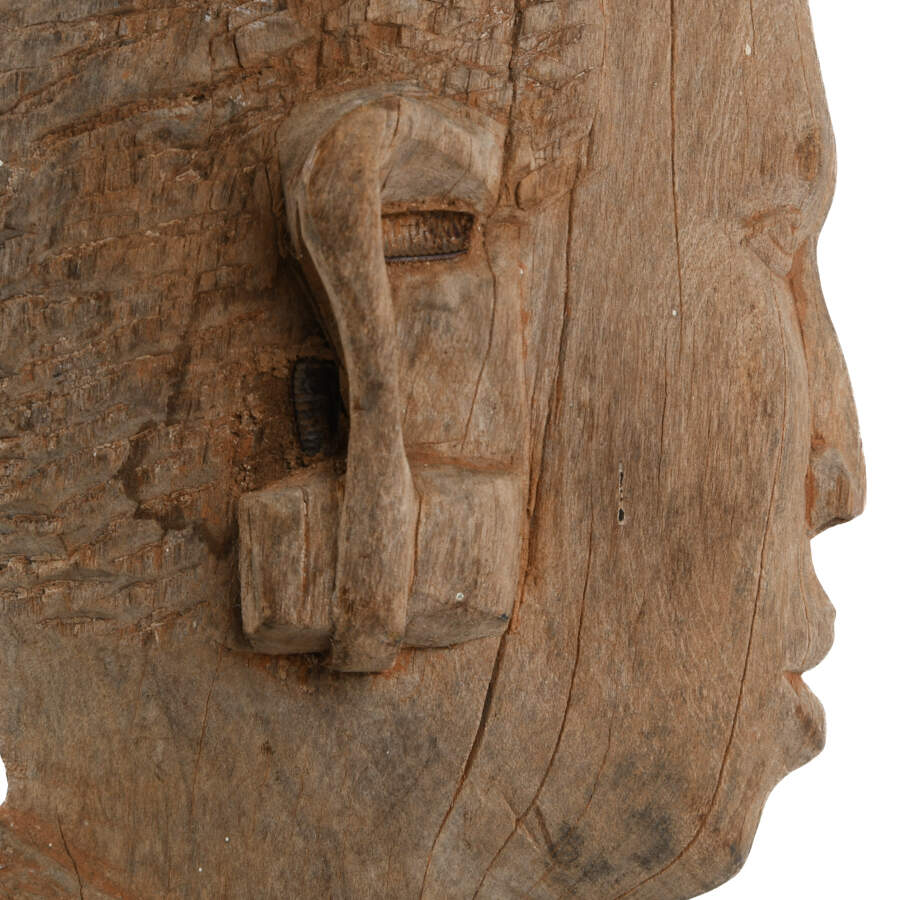 Antique Carved African Female Bust-13