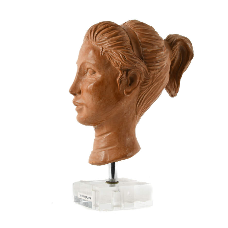 Mirko Moroder Clay Bust on Lucite Base-2