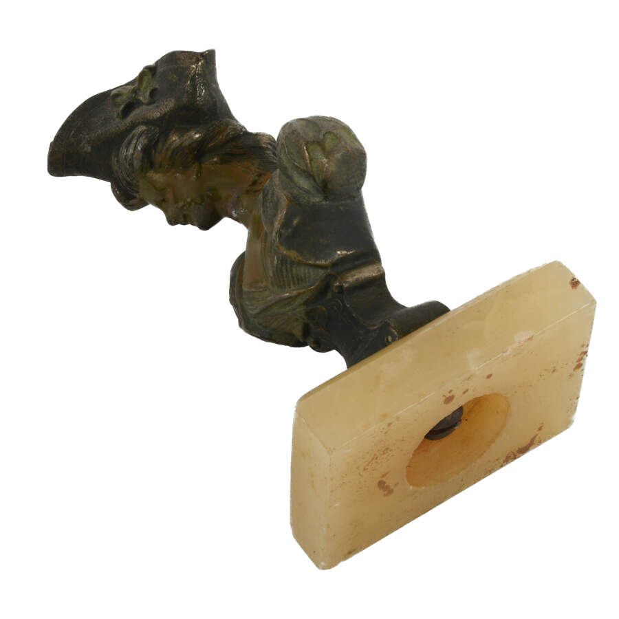 Woman with Hat on Marble Base-6