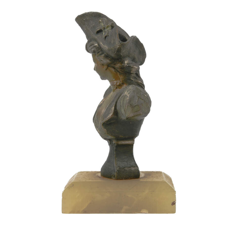 Woman with Hat on Marble Base-2