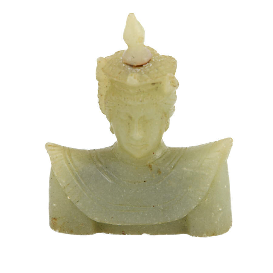 Pair Chinese Carved Nephrite Emperor and Empress Figures-5