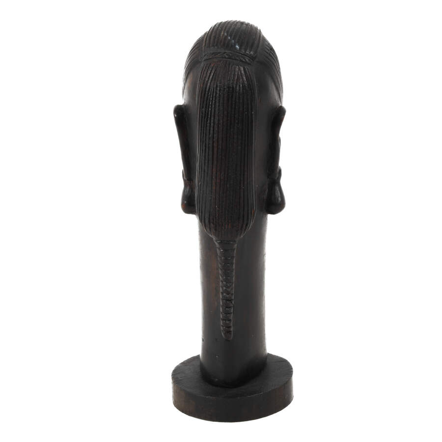 African Kenyan Carved Wood Figural Bust-5