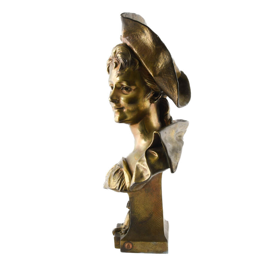 Bronze Bust "Floreal" by Emile Pinedo-4