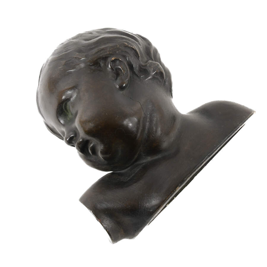 Signed Dini E. Cellai Terracotta Bust of a Child-7