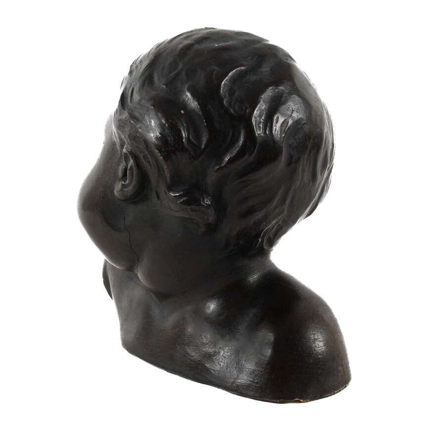 Signed Dini E. Cellai Terracotta Bust of a Child-2