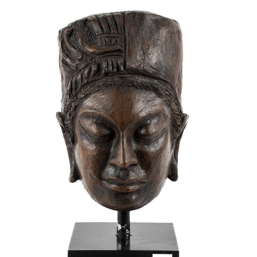 Marilyn Newman Bodhisattva Bust on Pedestal-2