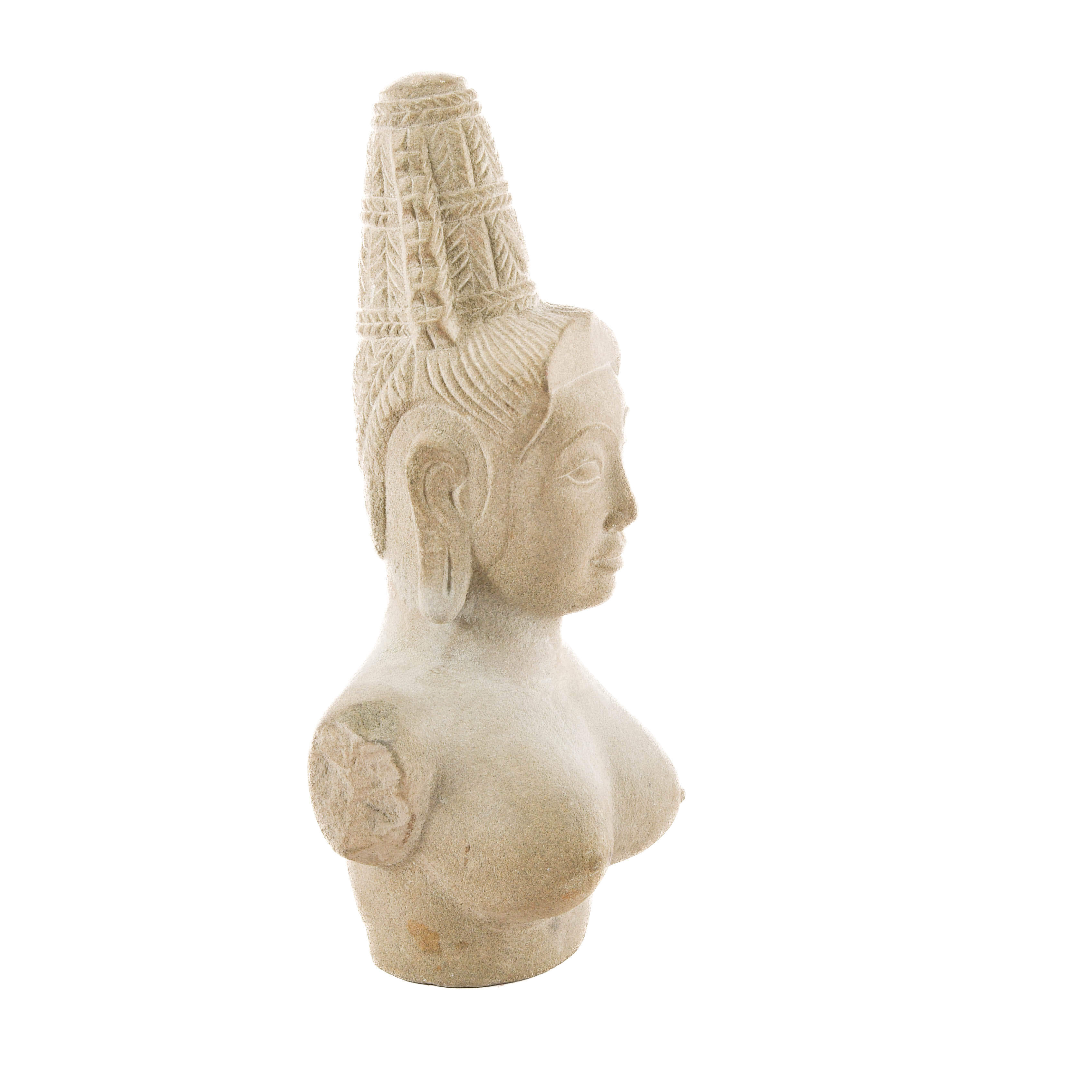 Cement Shiva Hindu Bust Statue-6
