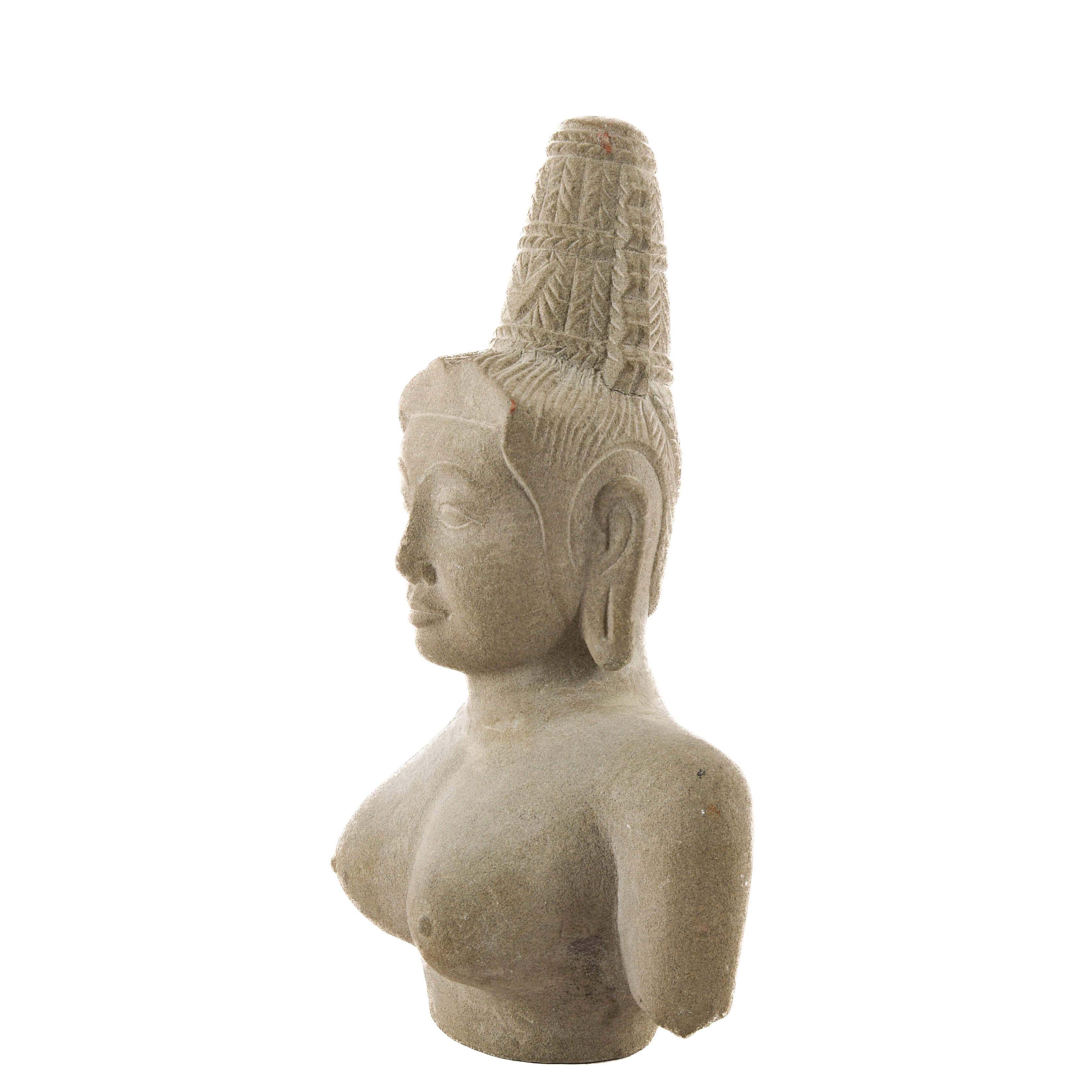 Cement Shiva Hindu Bust Statue-4