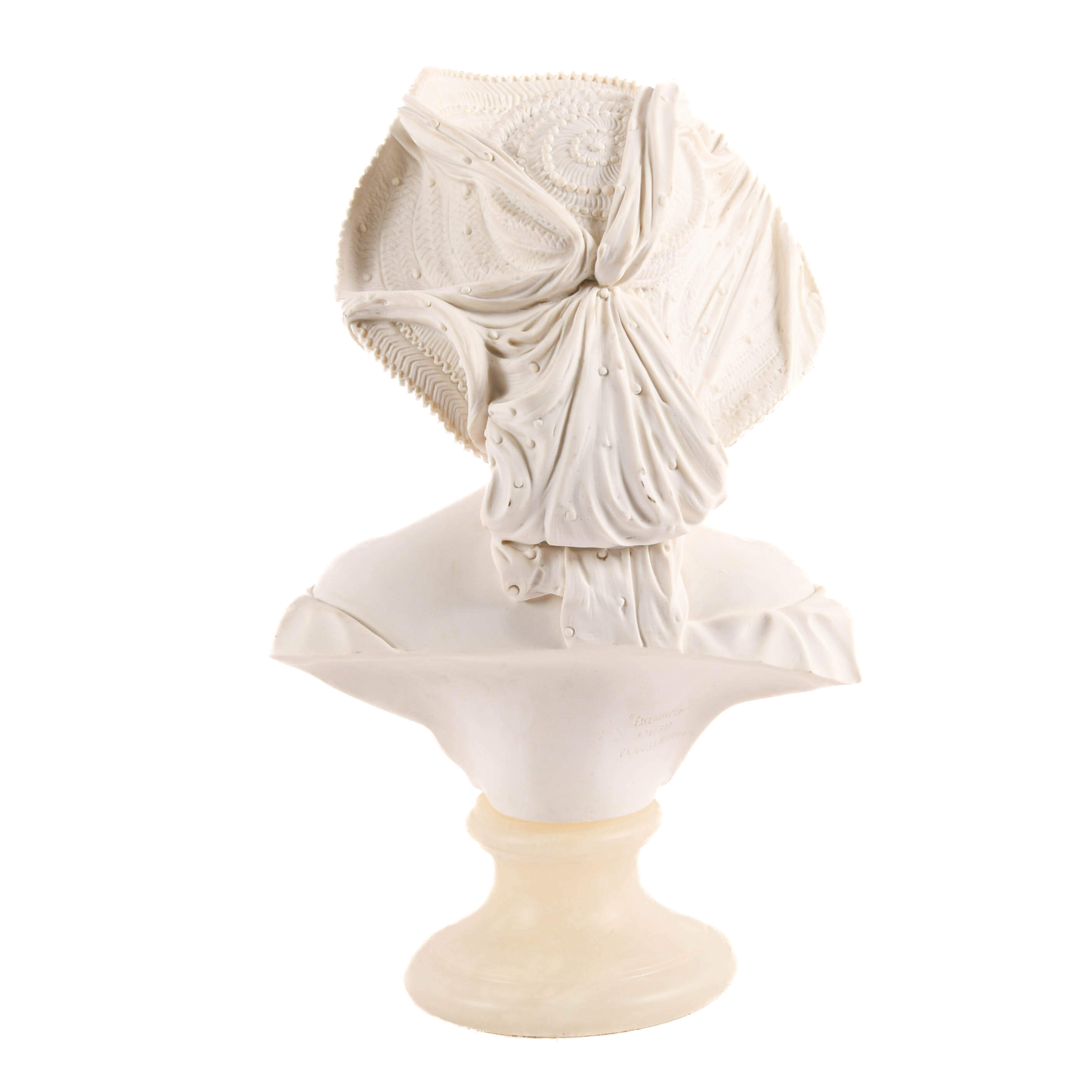 Signed A. Giannelli 2004 "Lady in Veil" Mixed Media Bust-4