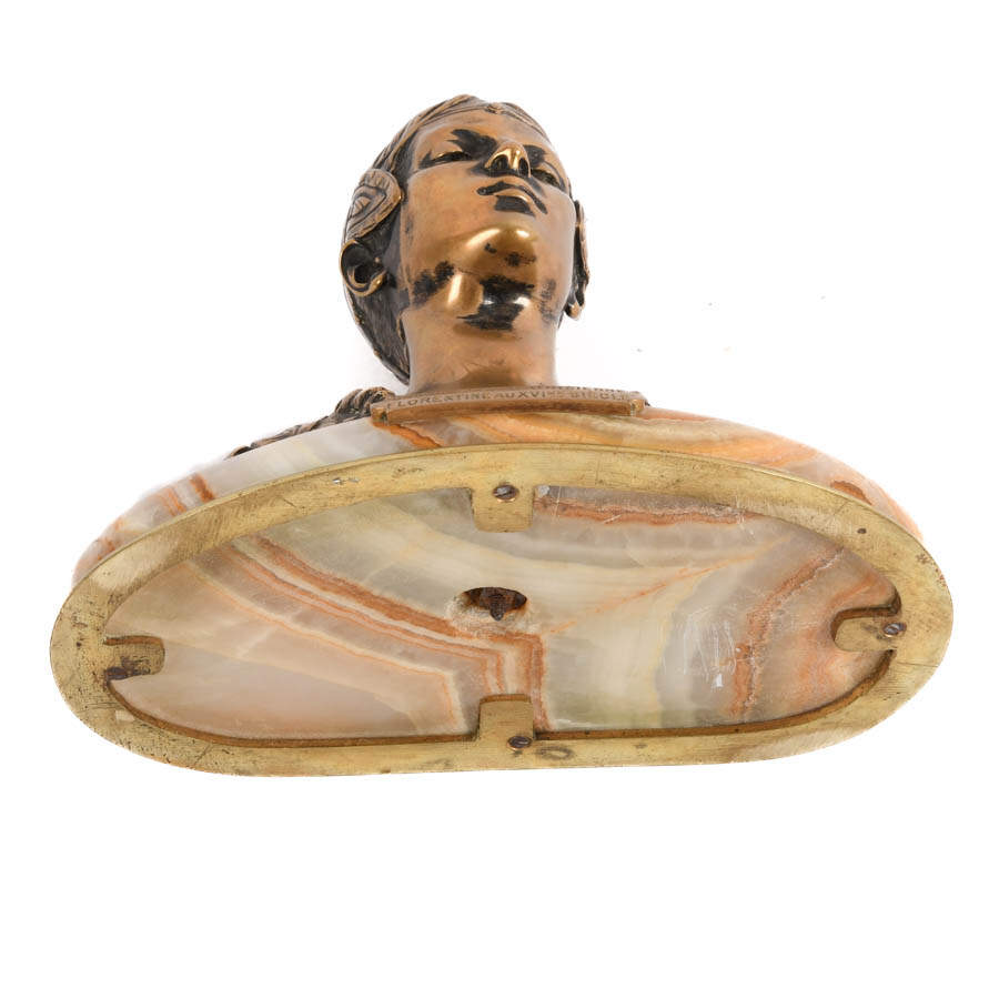 Signed Roland G. Colombo's "Grande Dame Patricienne" Bronze Bust-7