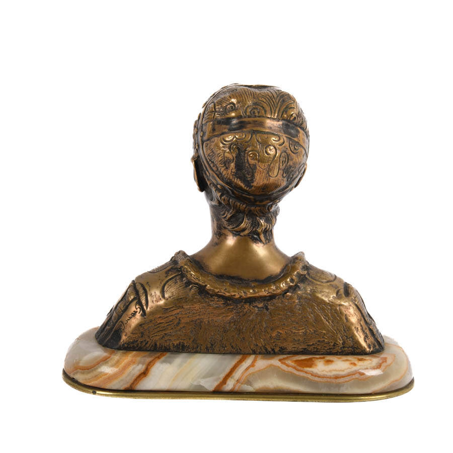 Signed Roland G. Colombo's "Grande Dame Patricienne" Bronze Bust-5