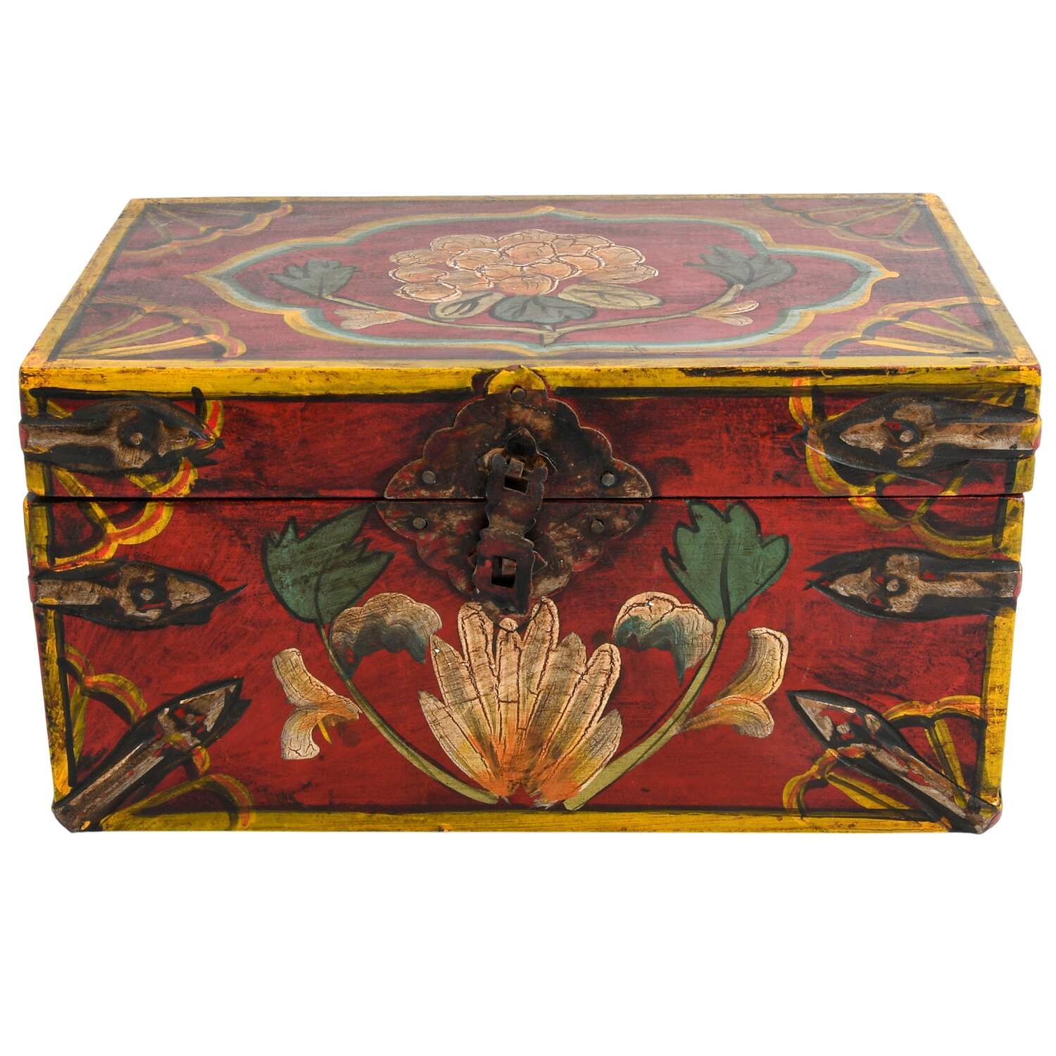 Set of Three Hand-Painted Wooden Nesting Boxes-10