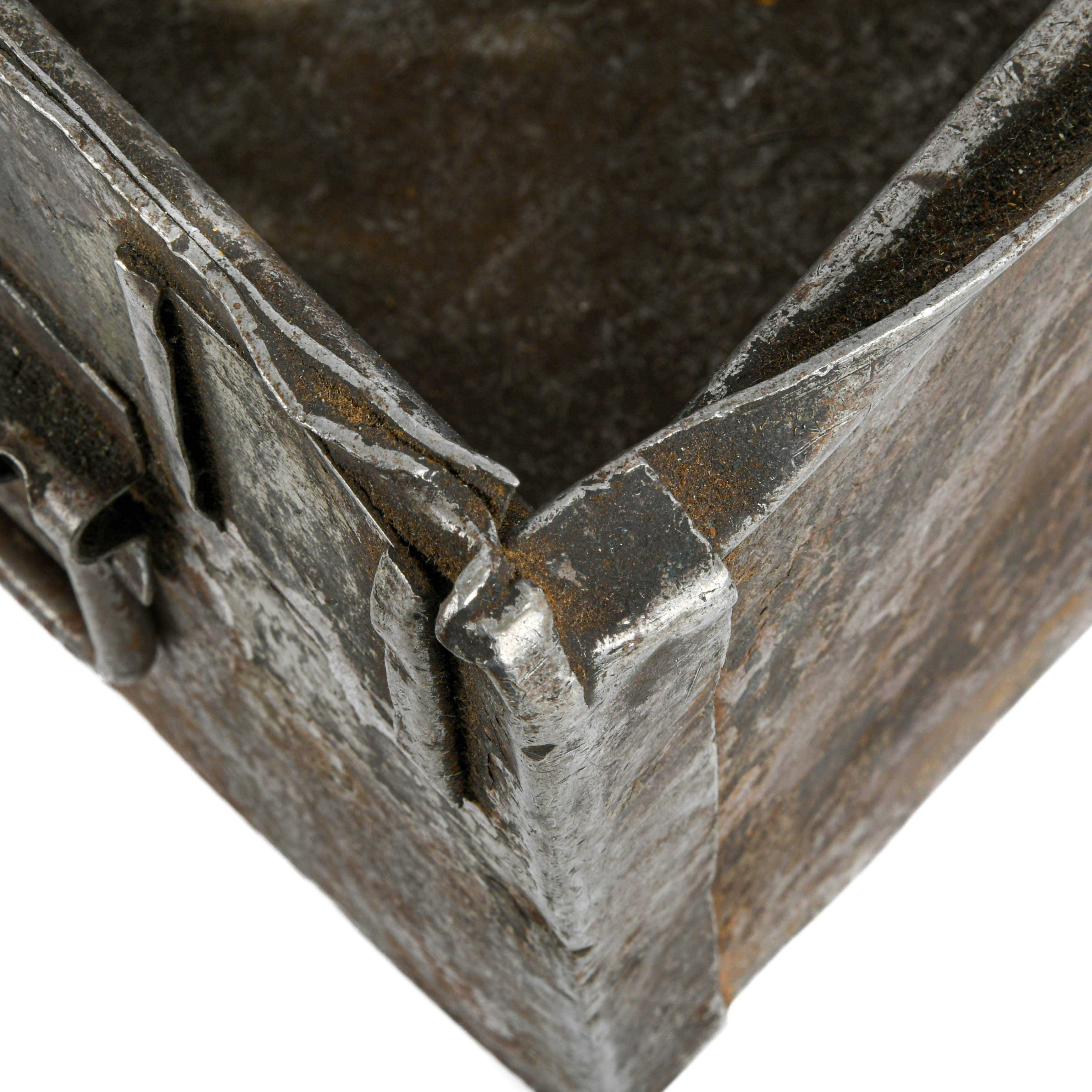 Antique 1880s Metal Tin Storage Box-7