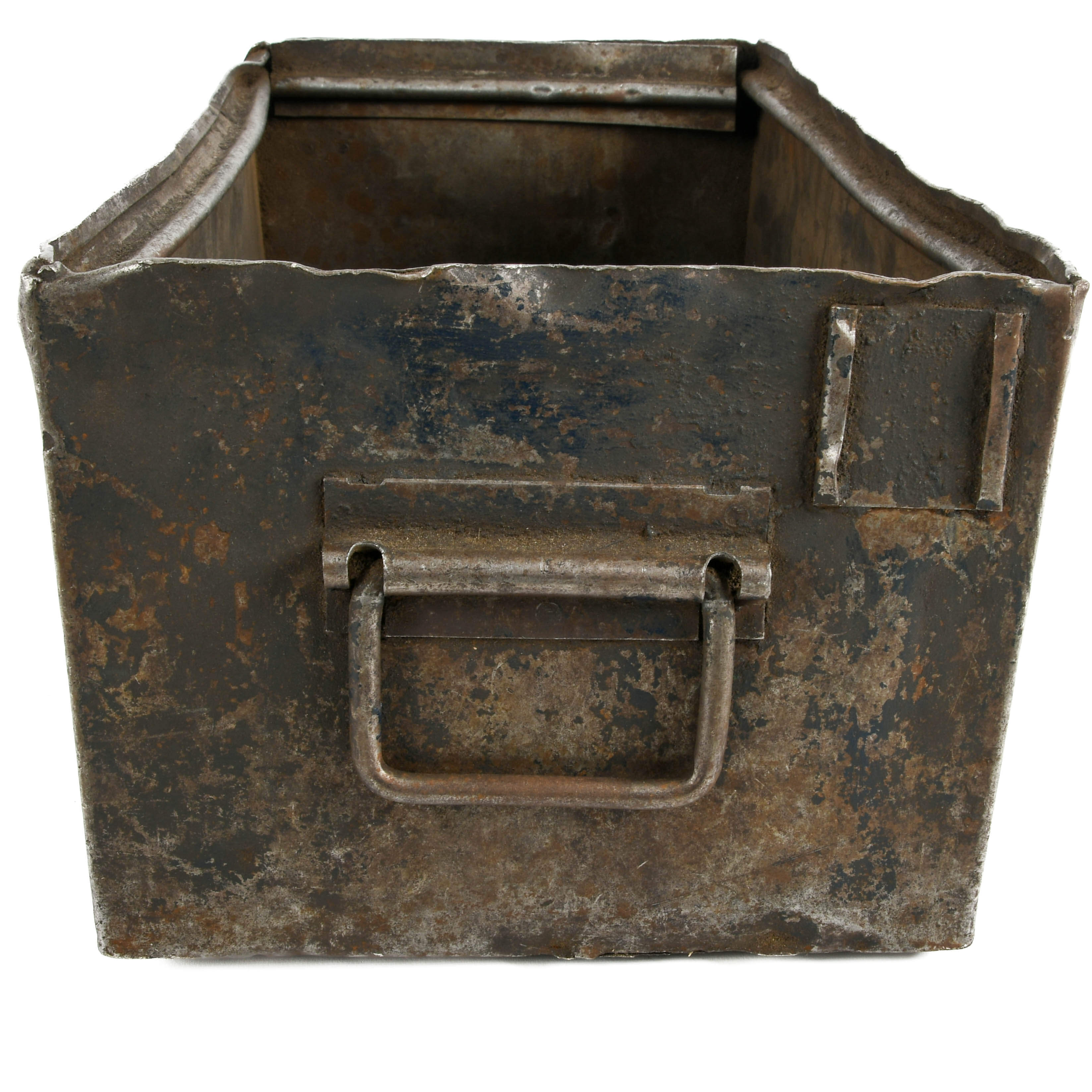 Antique 1880s Metal Tin Storage Box-5