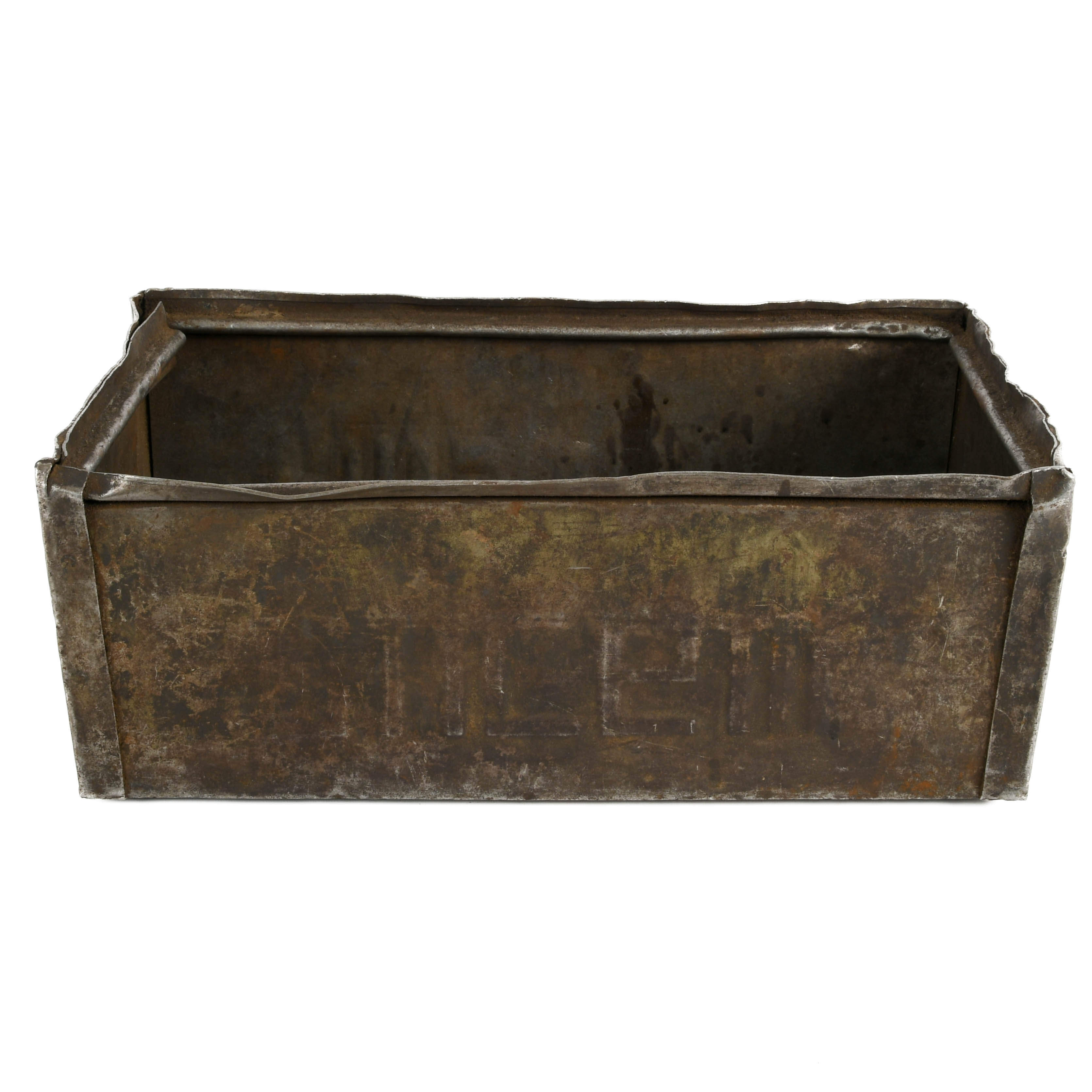 Antique 1880s Metal Tin Storage Box-4