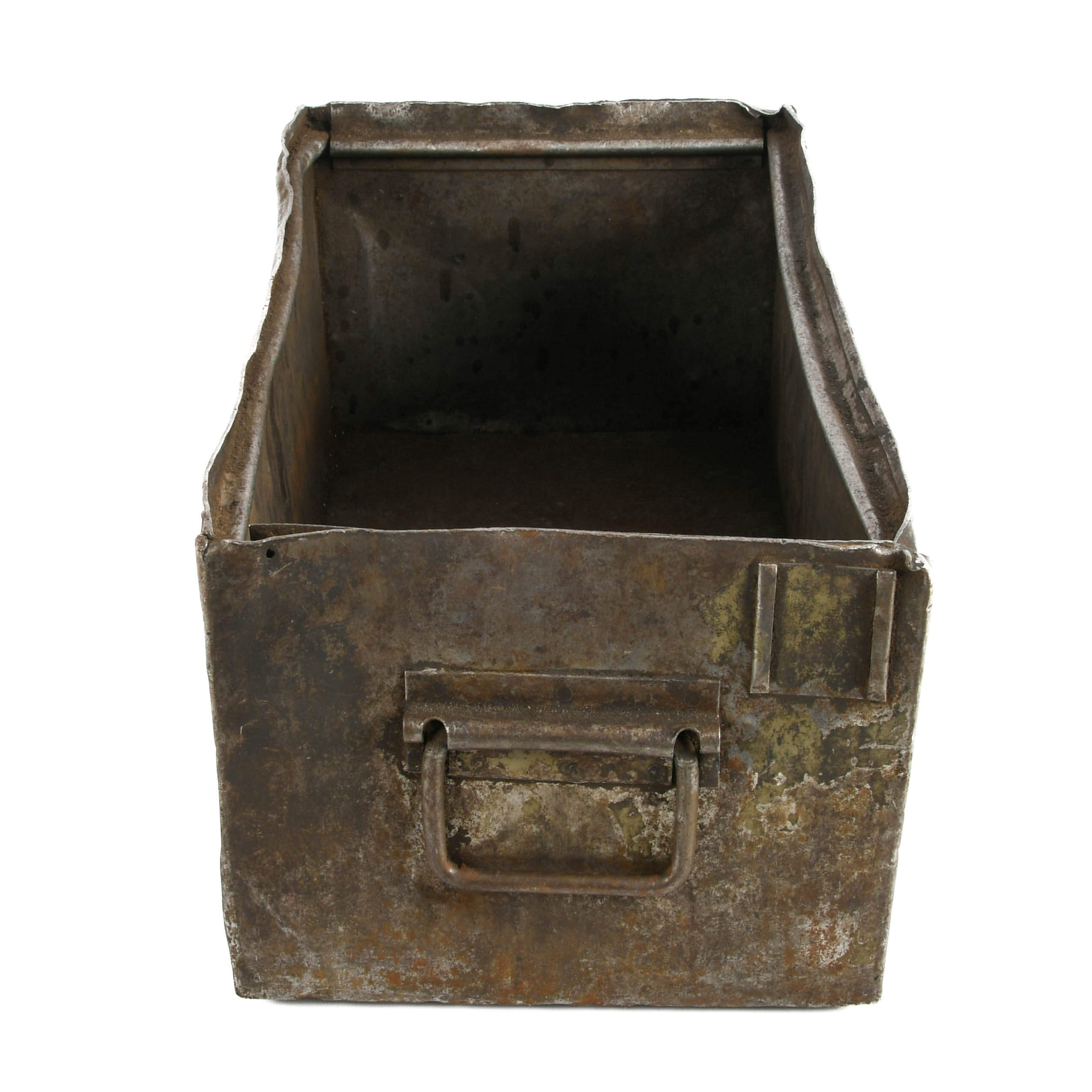 Antique 1880s Metal Tin Storage Box-3