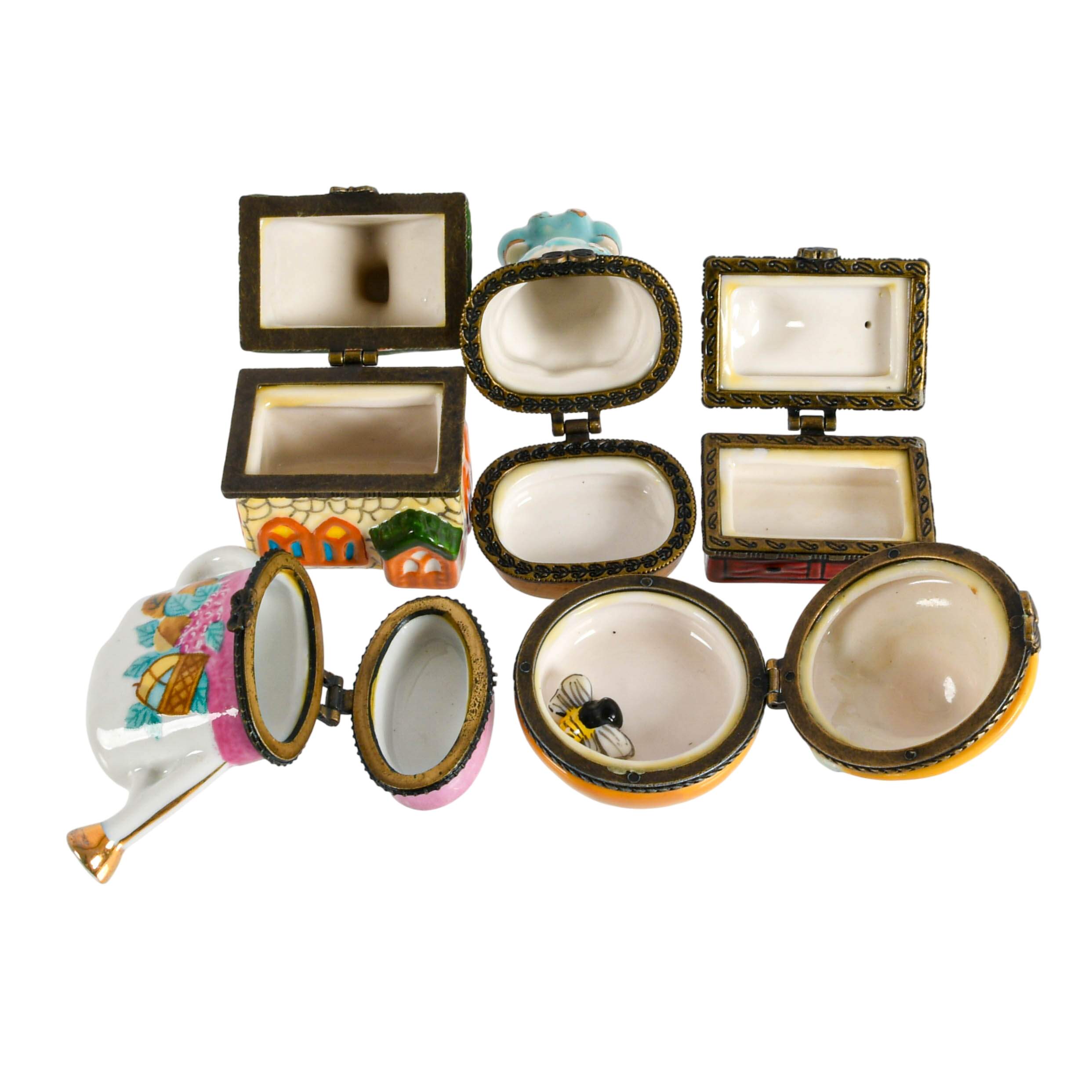 Grouping of Five Jewelry Trinket Boxes-5