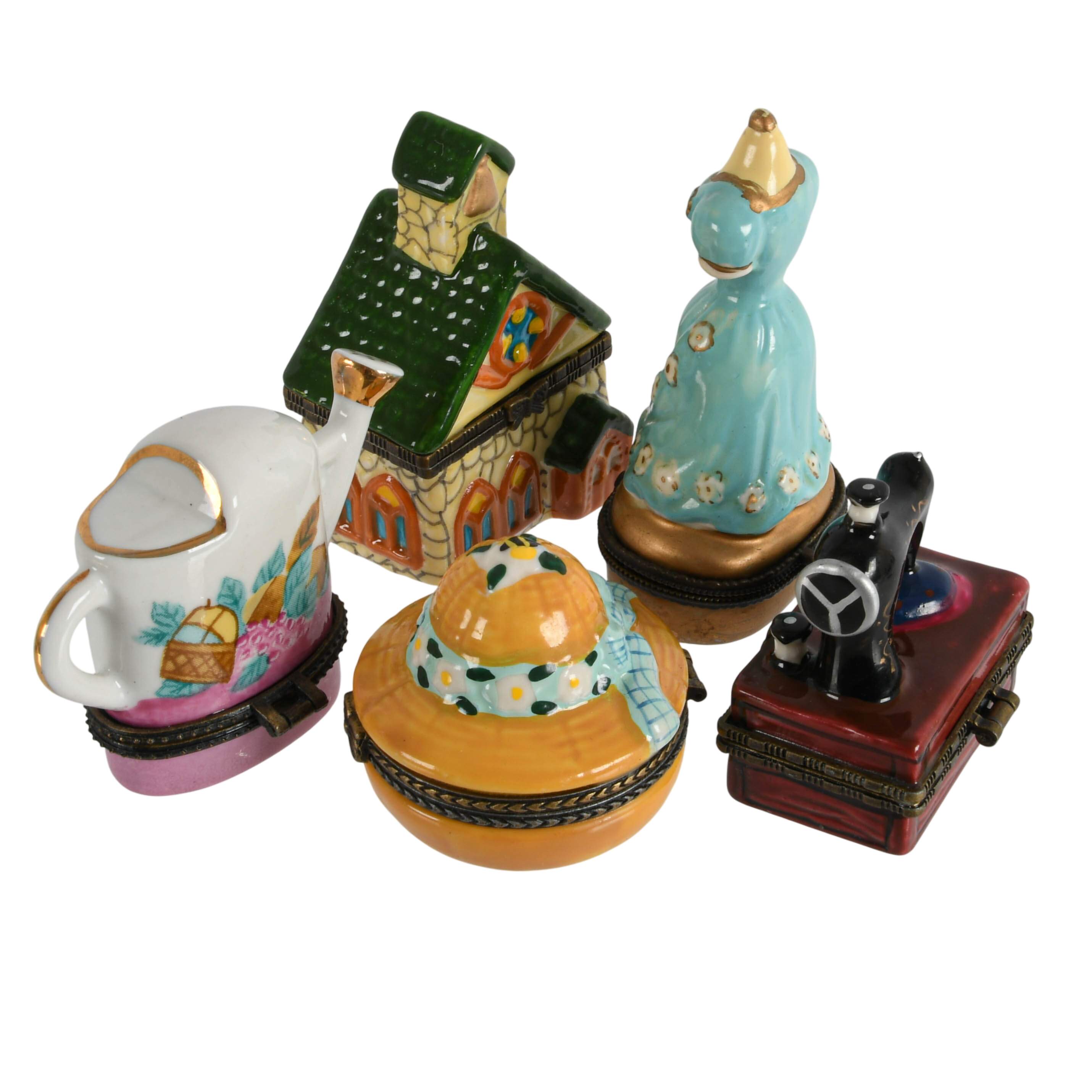 Grouping of Five Jewelry Trinket Boxes-4