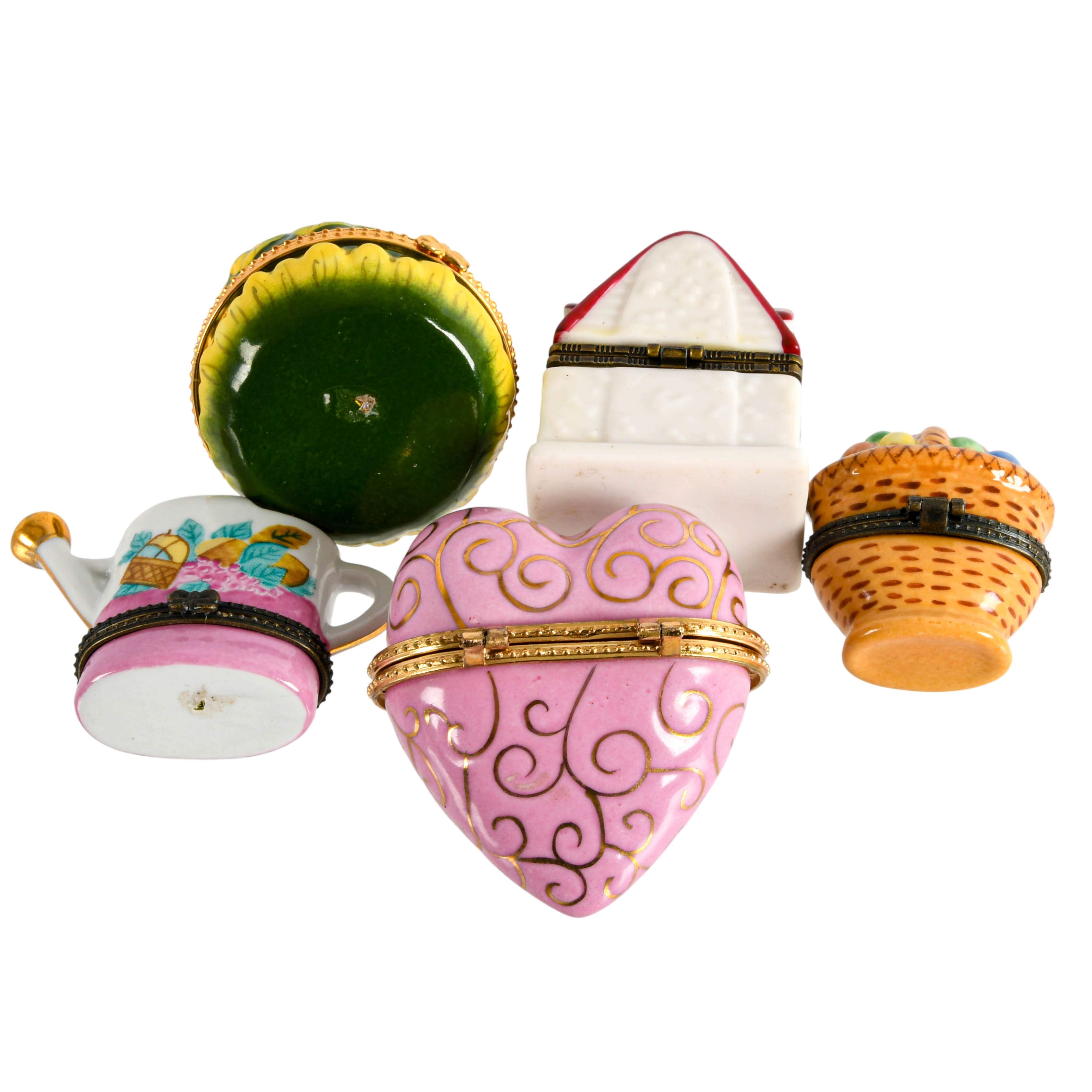 Grouping of Five Figural Trinket Boxes-5