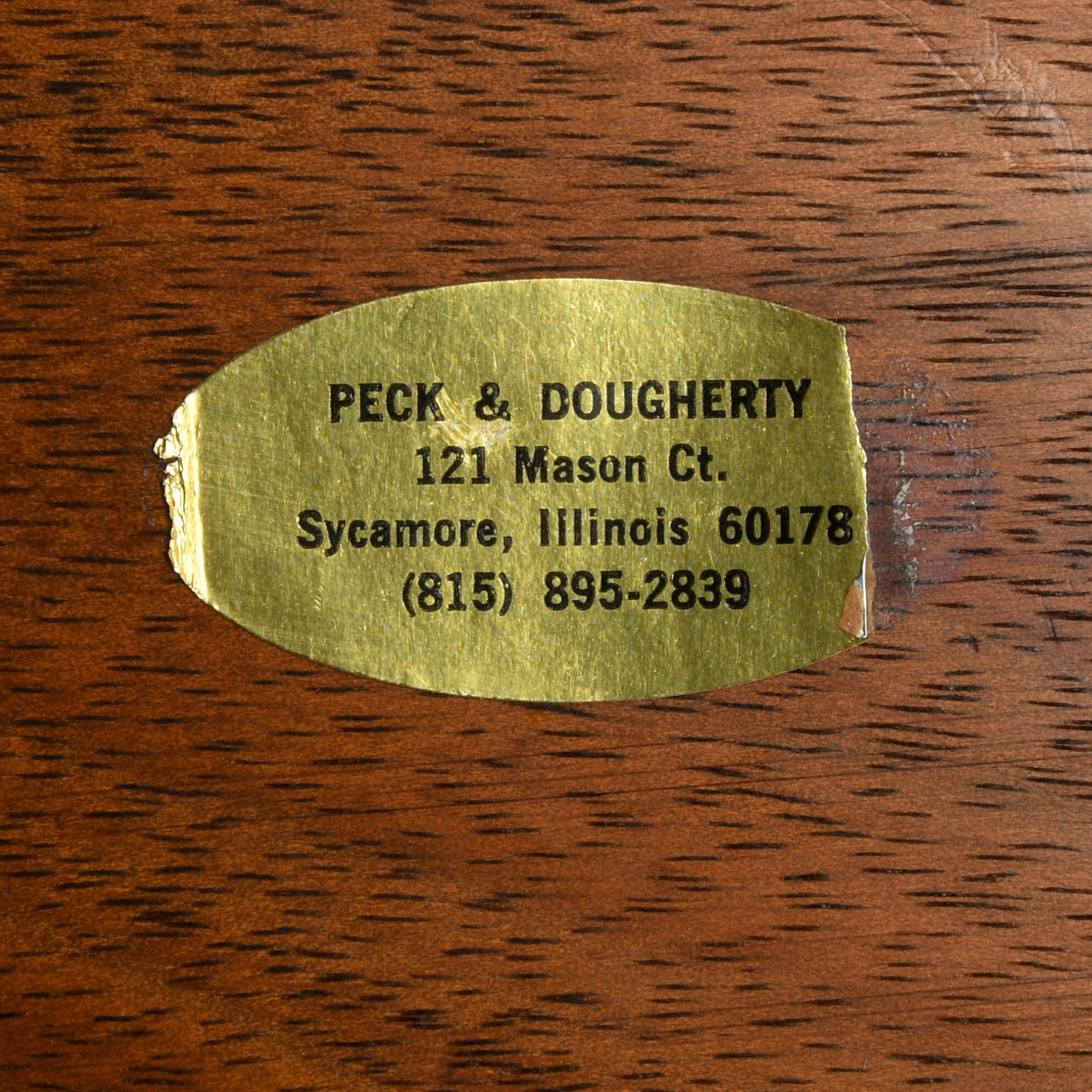 Mid-Century Lee Barnes Peck Wood Box with Inlaid Copper Swivel Lid-7