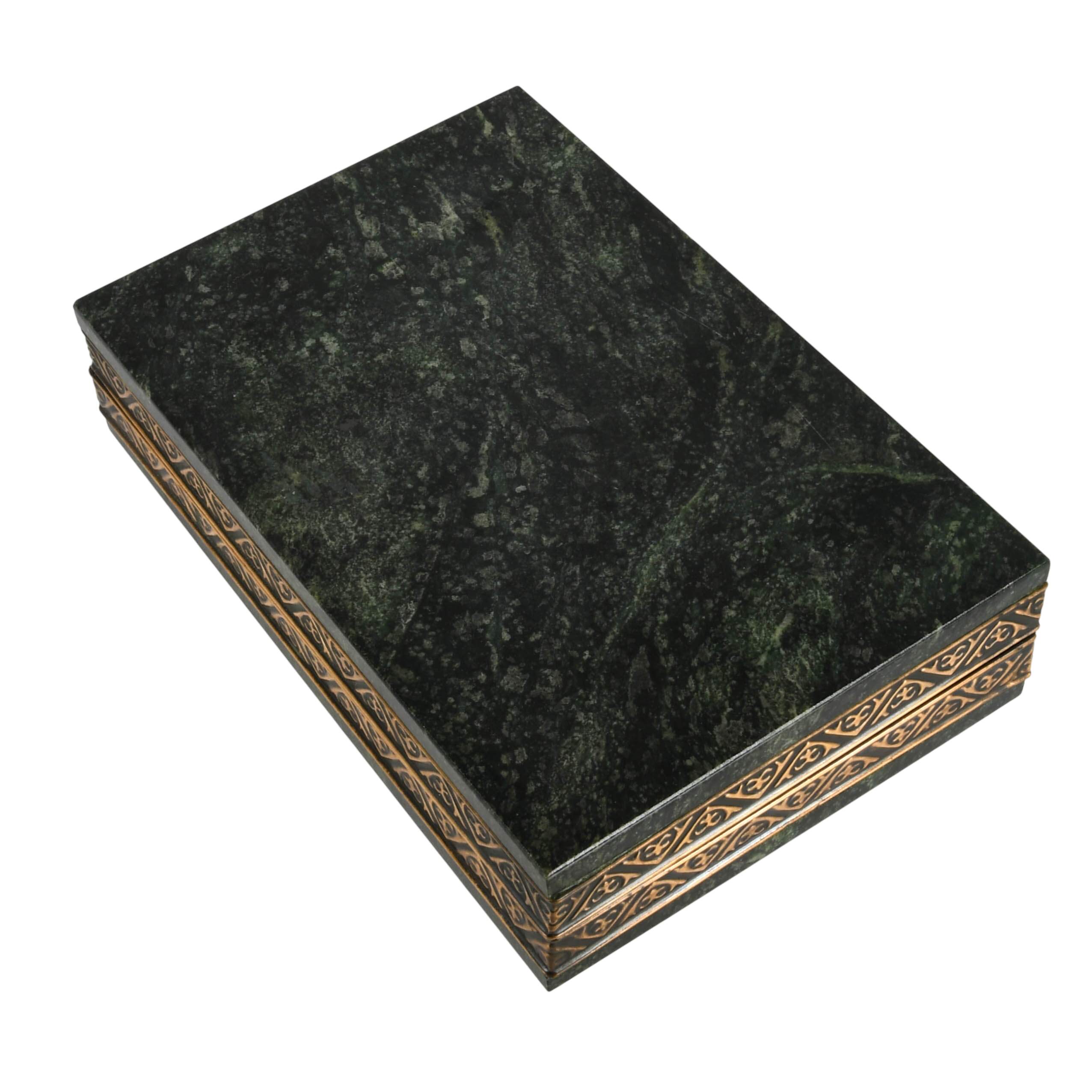 Serpentine Marble Vanity Box-7