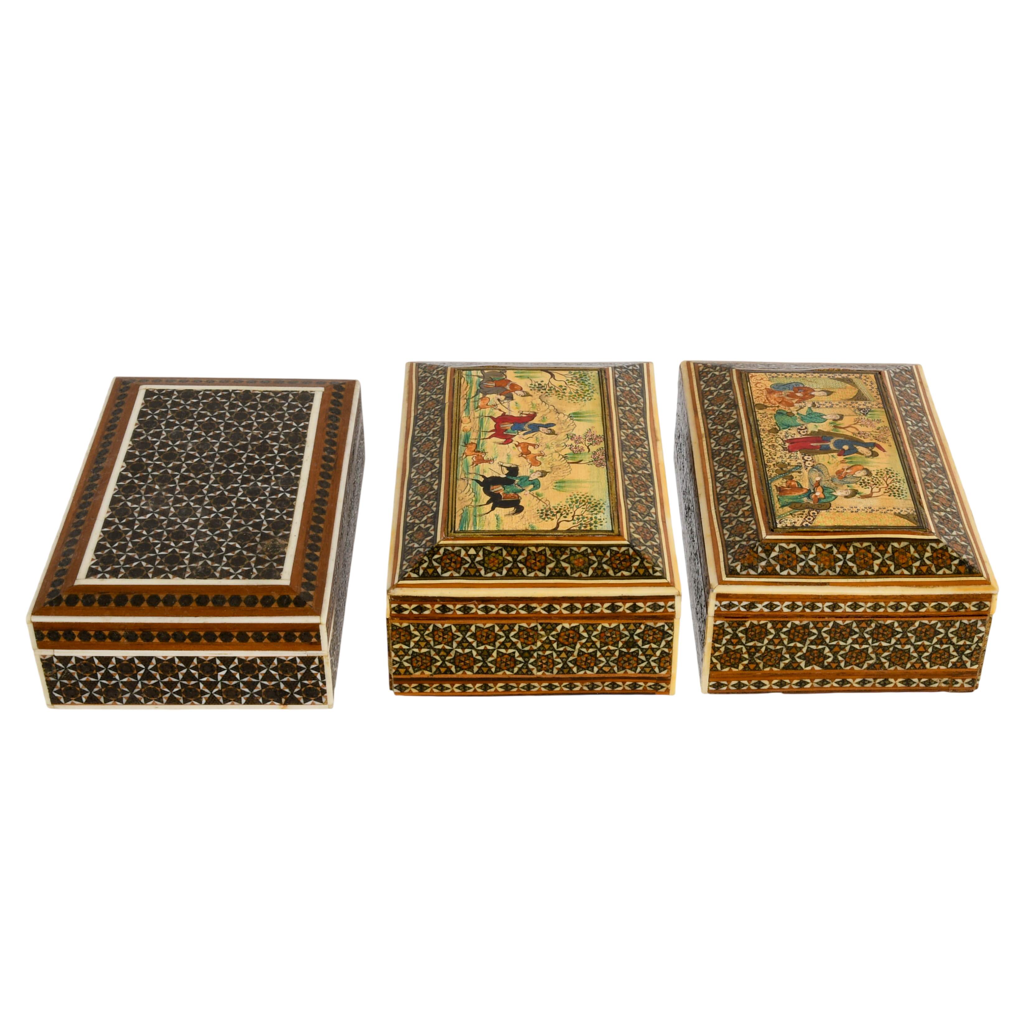 Three-Piece Grouping of Mid-Century Persian Boxes-4