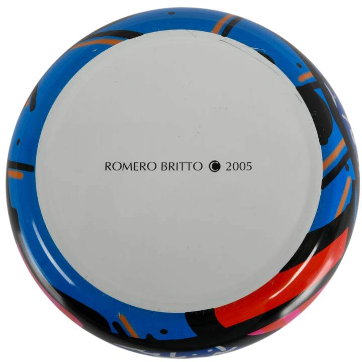 Retired 2005 Romero Britto Tin Pop Art "Fishbowl" Trinket Box-5