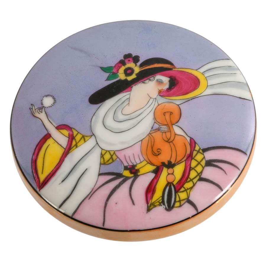 Pair of Noritake Lusterware Vanity Powder Boxes-5