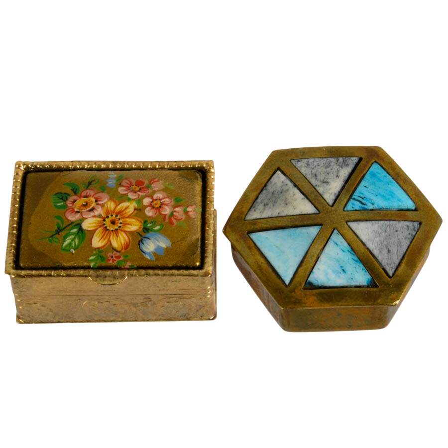 Collection of Metal and Plastic Pill Boxes-5