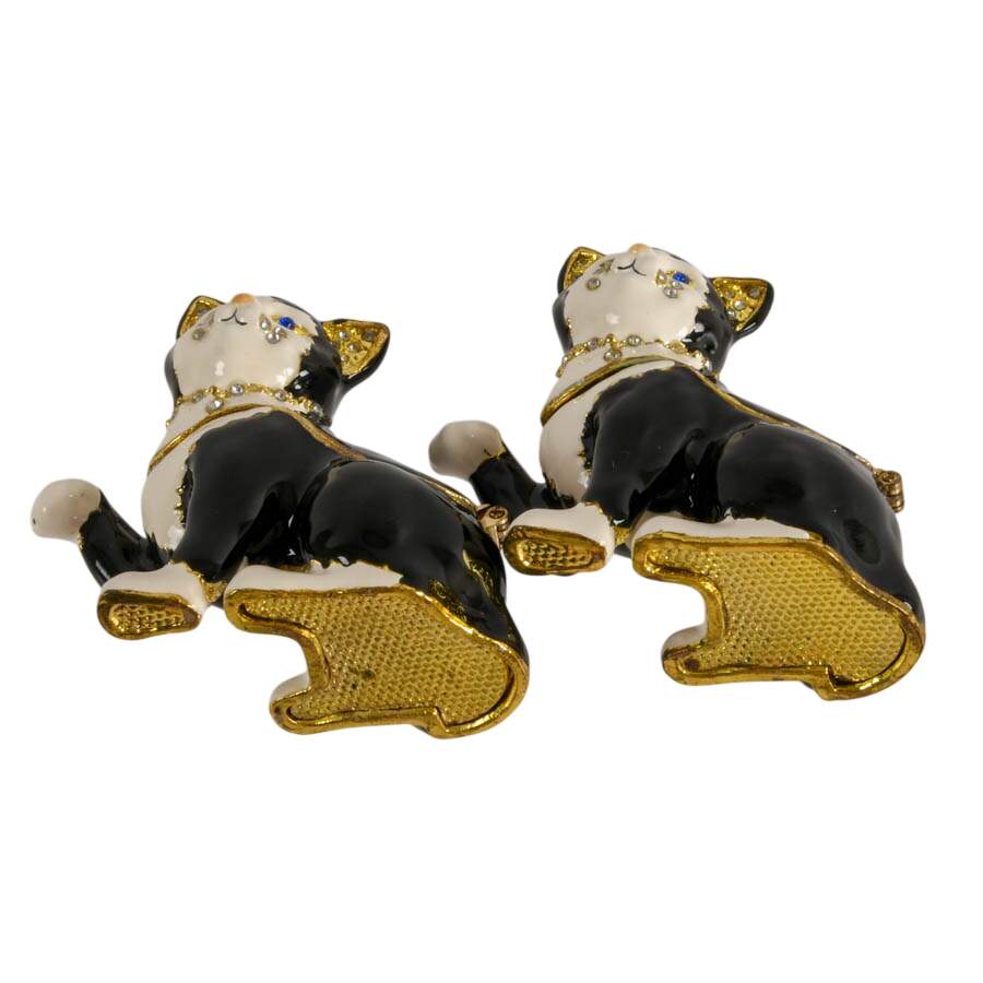 Pair of Arosa Tuxedo Cat Jewelry Boxes-5